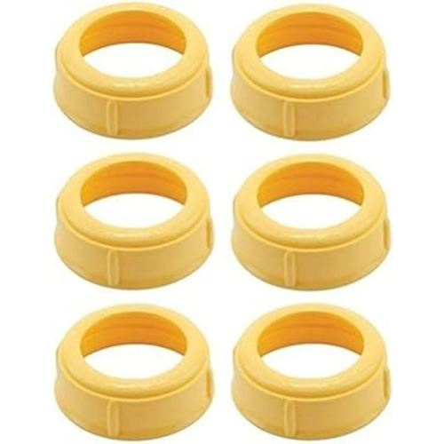 6 Pack Collars Medela Bottle Nipple Collar Rings for Medela Baby Bottles 5oz & 8oz Slow or Medium Flow Nipples Compatible with Plastic & Glass Bottles BPA Free Mess Free No Leak or Spill with BB Gift