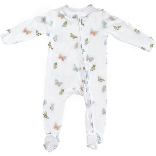 Footie Zippered One Piece- Butterflies - Dear Perli | Maisonette