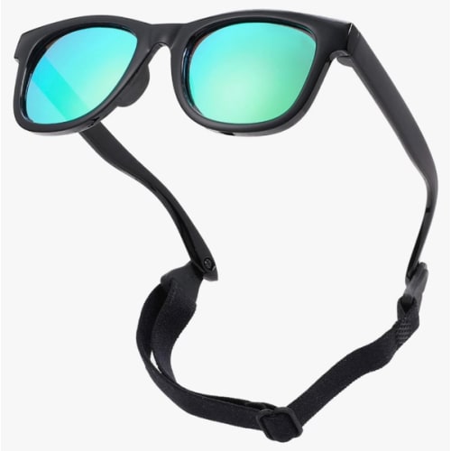 COASION Bendable Flexible Polarized Newborn Baby Sunglasses with Strap for Infant Boys Girls Age 0-12 Months CA8042