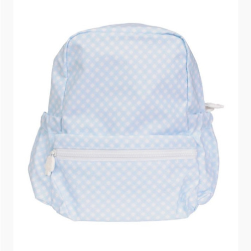 Apple of My Isla - The Backpack, Blue Gingham