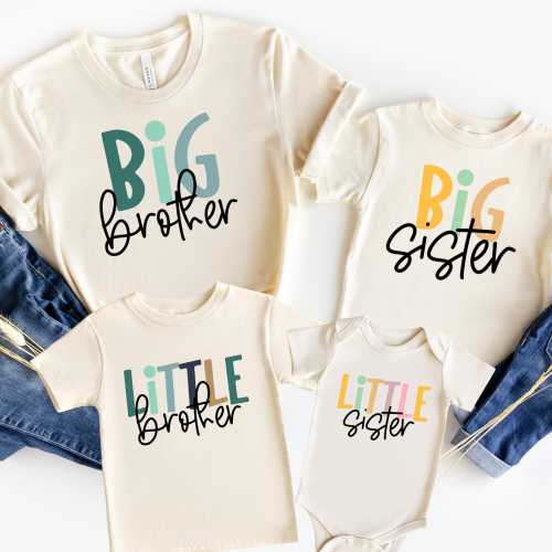 Matching Family Shirts, Big Brother, Big Sister, Little Brother, Little Sister, Baby Shower Gift, Baby Announcement, Family Sibling Shirts