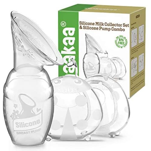 Haakaa 100ml Manual Breast Pump and 75ml Wearable Ladybug Breast Milk Collector Combo for Breastfeeding