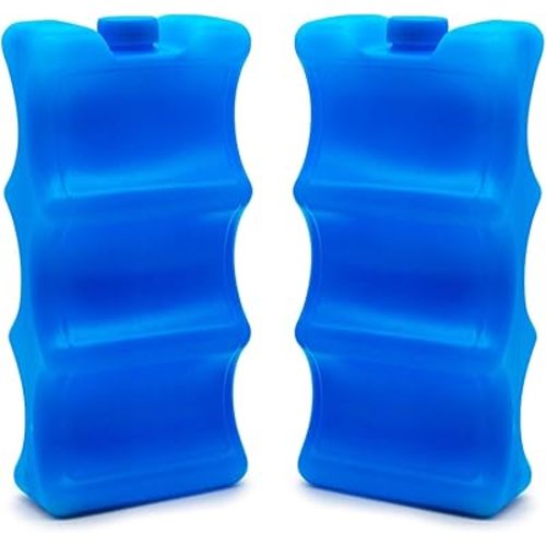 JMEXSUSS Ice Packs for Can Coolers, 2 Piece Double Sided Reusable Long Lasting Freezer Packs for Lunch Bags/Boxes, Cooler Backpack, Camping, Beach, Picnics, Fishing(01)