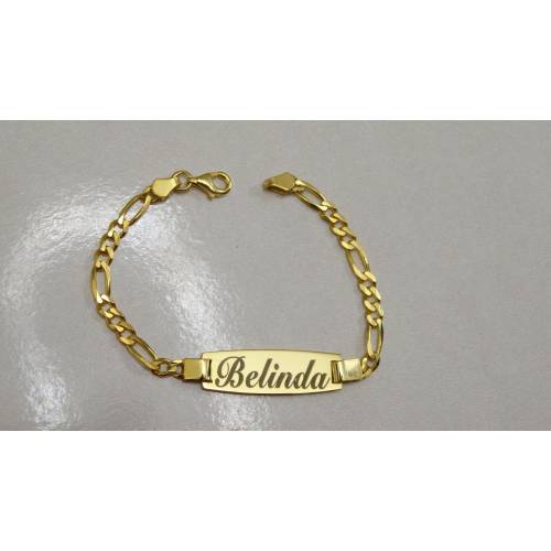 14K Real Gold Baby ID Bracelet,Personalize Baby Girl Boy Bracelet,Custom Baby Name Engrave,Baby Name Bracelet, Custom Child ID Bracelet gift