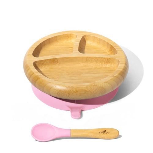 Avanchy Bamboo Baby Plate - Blue