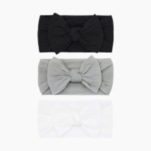 Baby Bling Classic Knot Headband Set (3 pack) - Grey/Black/White
