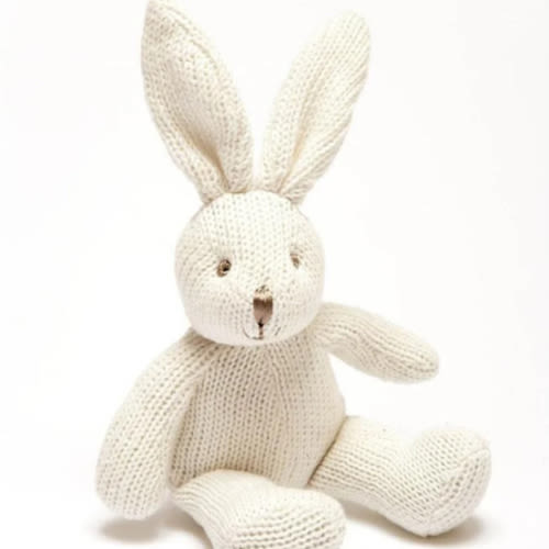 Organic Knitted Bunny Rattle