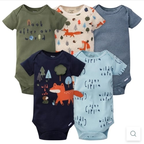 5-Pack Baby Boys Fox Short Sleeve Onesies® Bodysuits – Gerber Childrenswear