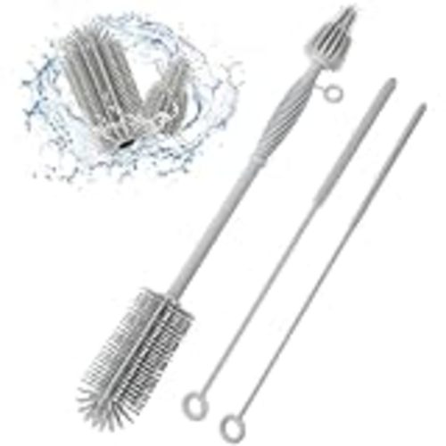 Amazon.com : Ubbi Baby Bottle Brush Set, Bottle Brush and Nipple Brush, Baby Cleaning Essentials, Gray : Baby
