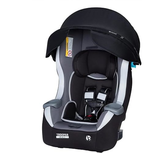 Baby Trend 3-in-1 Infant Car Seat with 5-Point Safety Harness, Adjustable Canopy, and Soft Fabric Seat, Trooper Plus, Dash Twilight - Convertible Travel System & Support for Babies & Toddlers