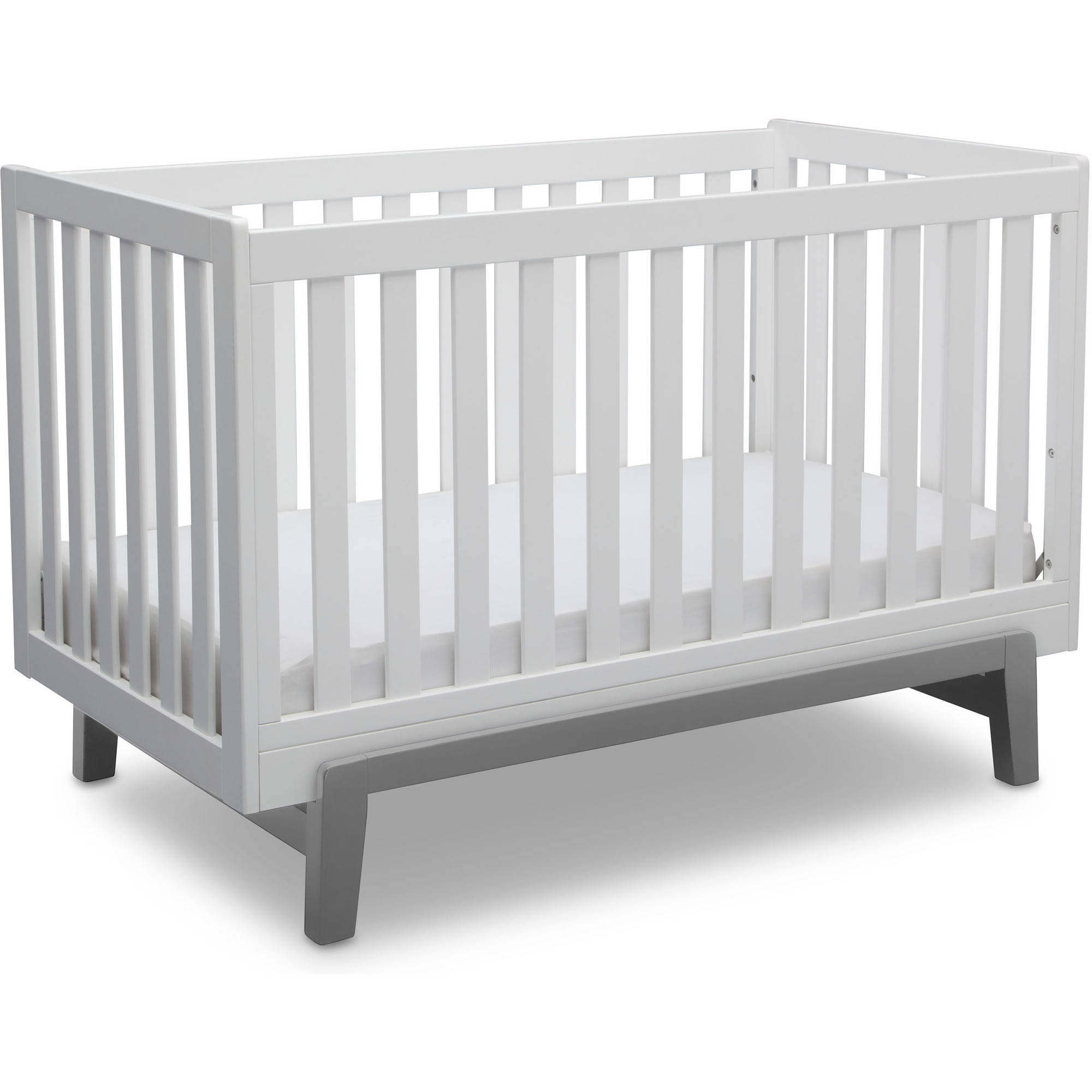 Aster 3-in-1 Convertible Crib - Bianca White with Gray