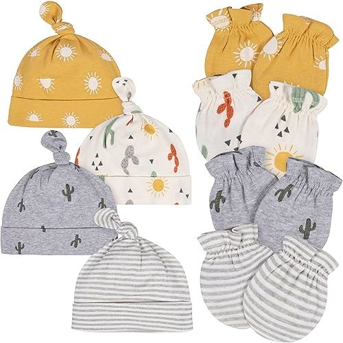 Gerber Baby Boys' Cap and Mitten Sets