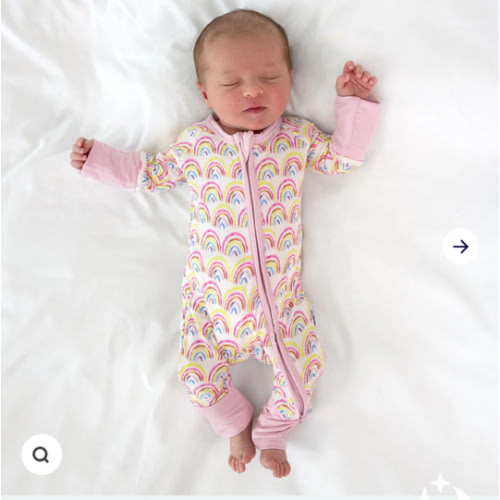 Pastel Rainbows Zippy - Little Sleepies