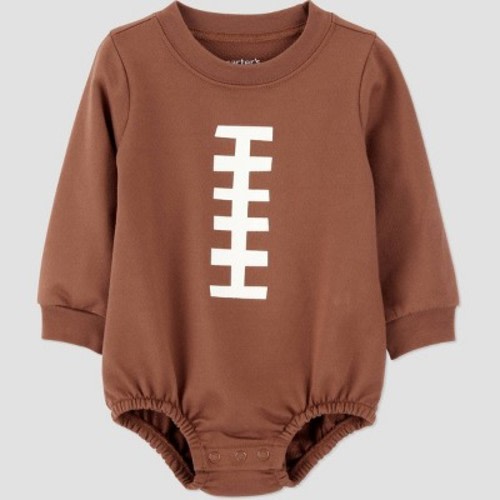Carter's Just One You® Baby Football Bubble Bodysuit - Brown 6M