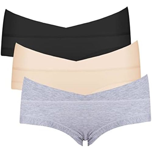 Intimate Portal Maternity Underwear Cotton Pregnancy Postpartum Panties Under the Bump Boyshort Briefs