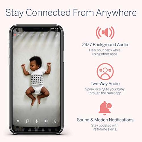 Nanit Pro Smart Baby Monitor and Floor Stand - White