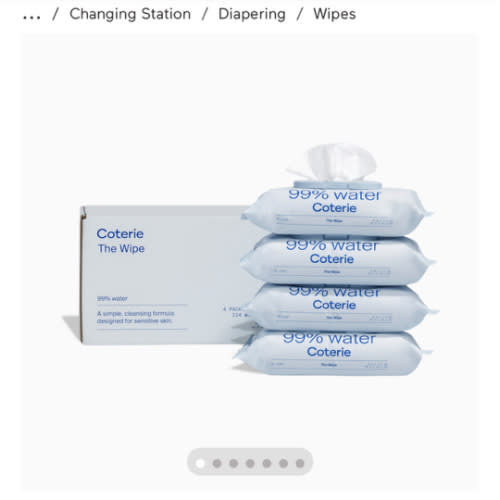 Coterie Baby Wipes - 224 Count | Babylist Shop