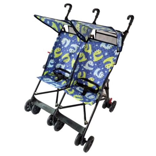 Amoroso 42182 blue Twin Umbrella Stroller, Blue - Side by Side