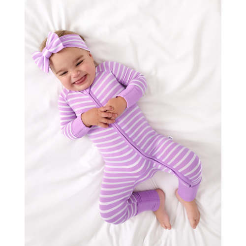 Sweet Orchid Stripe Zippy | Little Sleepies