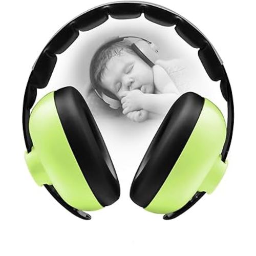 Baby Ear Protection Noise Cancelling HeadPhones for Babies for 3 Months to 3 Years (Green)