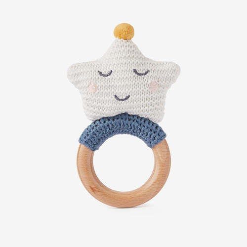 Celestial Star Wooden Baby Rattle
– Elegant Baby