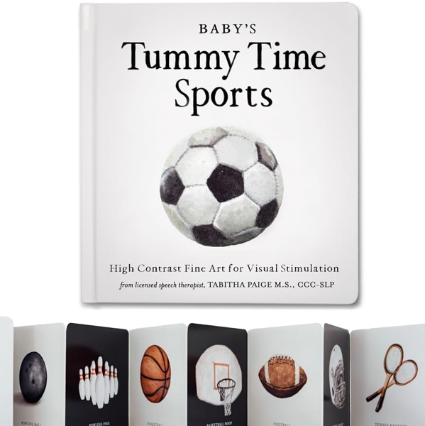 Baby's Tummy Time Sports: High-Contrast Fine Art for Visual Stimulation (Tabitha Paige Children's Book Series)