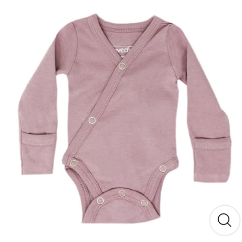 Lavender Organic Long Sleeve Kimono Bodysuit – Preemie Store