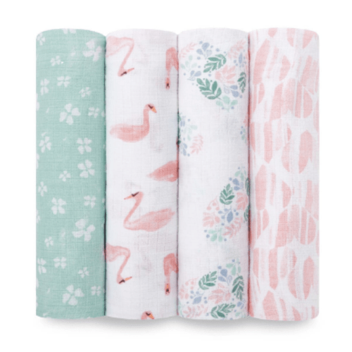 Briar Rose Print Muslin Swaddle 4pk | aden + anais
