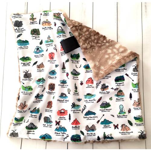 Cozy National Park Minky Lovey - Perfect for your Little Future Outdoor Adventure Lovers