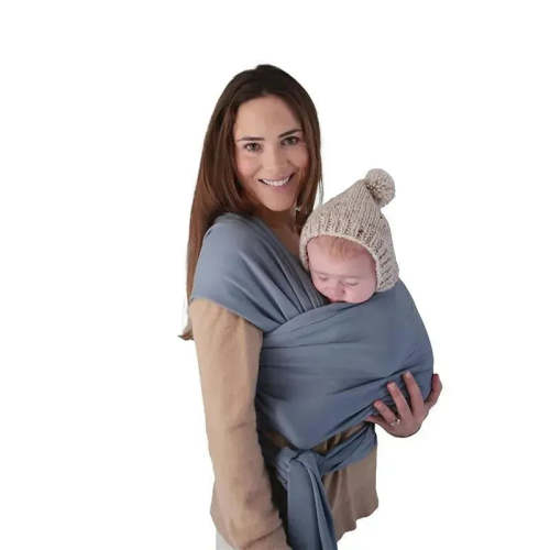 Mushie - 100% Organic Cotton Baby Wrap Carrier, Tradewinds