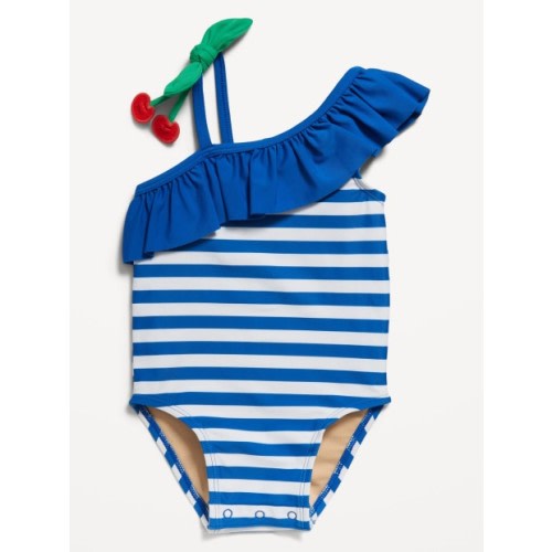 Old Navy One-Shoulder Ruffle Trim Swimsuit