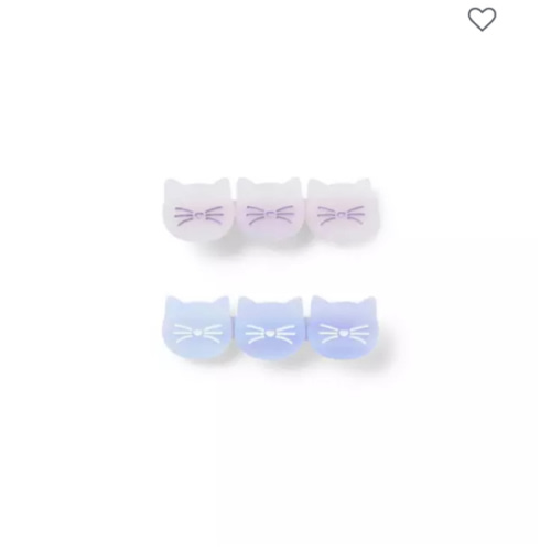 Girl Light Purple And Pale Blue Cat Barrette Set by Janie and Jack