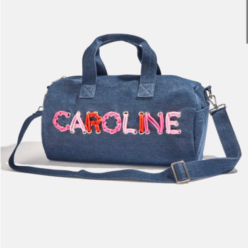 Thready to Go Kids' Custom Duffle - Dark Denim/Pink Multi