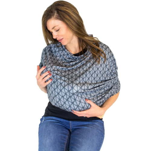 Monbebe 4-In-1 Multipurpose Nursing Cover and Infinity Scarf, Grey