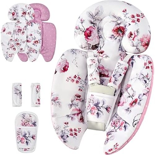 Infant Insert Compatible with 4moms Mamaroo Swing and Graco Swing and Infant Car Seat,Newborn Insert Head & Body Support Cushion,Breathable Soft Fabric, Universal for Baby Swings, Car seats, Strollers