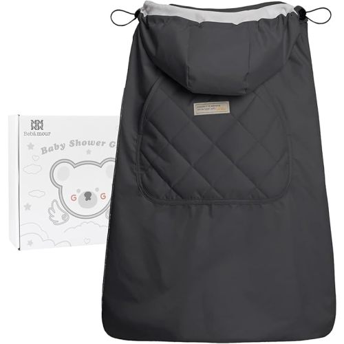Bebear Winter Cover for Backpack Baby Carrier Warm Sweatshirt Universal Hooded Backpack Cover for Baby Carrier for All Seasons (Dark Grey) : Amazon.es: Baby Products