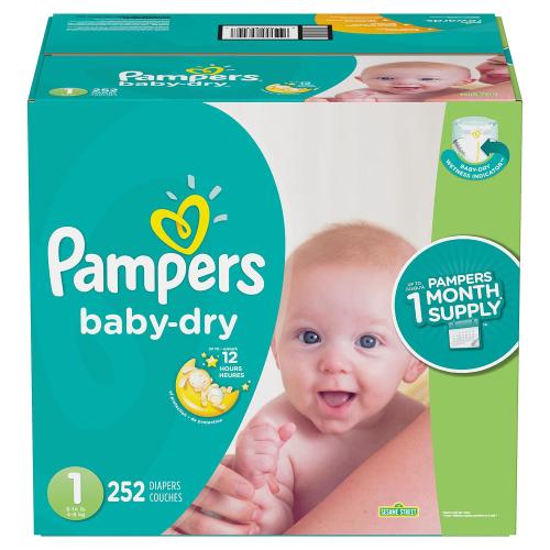 Pampers Baby Dry Diapers, Sizes 1-6 - Sam's Club