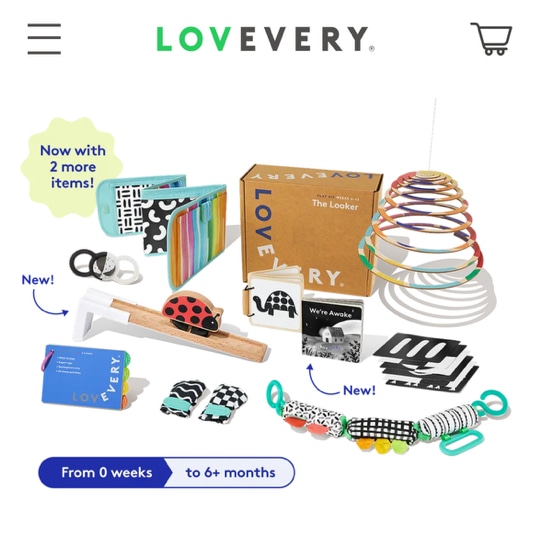 The Looker Play Kit | Toys for Newborn to 12 Week Olds | Lovevery
