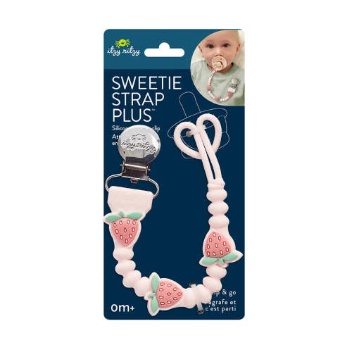 STRAWBERRY PACIFIER CLIP