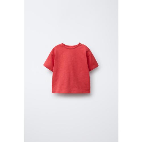 PLAIN T-SHIRT - Red | ZARA United States