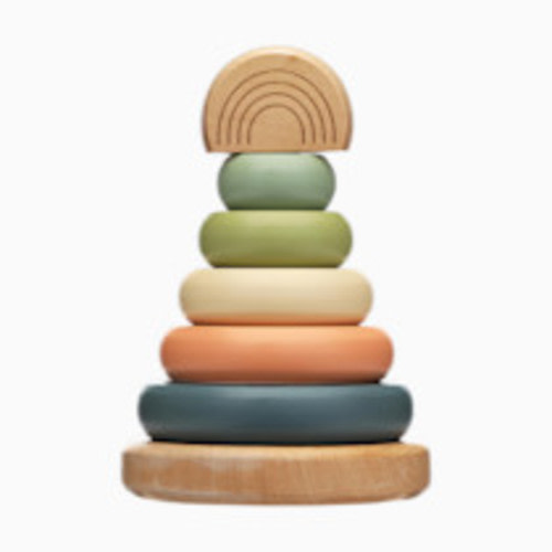 Pearhead Wooden Stacking Toy Tower