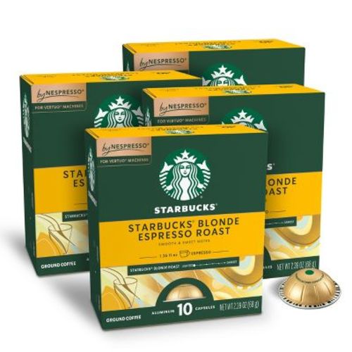 Starbucks by Nespresso Vertuo Line Pods Light Roast Coffee Blonde Espresso Roast - 10ct