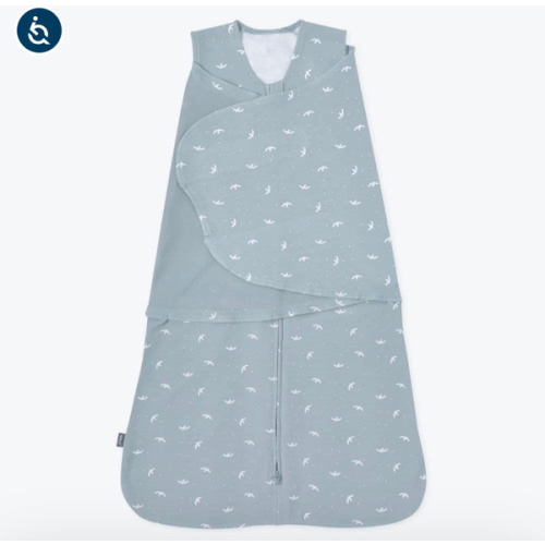 Blue Bird Print Cotton Swaddle Newborn | HALO