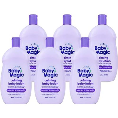 Baby Magic Calming Lotion | Helps Comfort and Relax Before Bedtime | Lavender & Chamomile | 16.5 fl oz. (6 Pack)