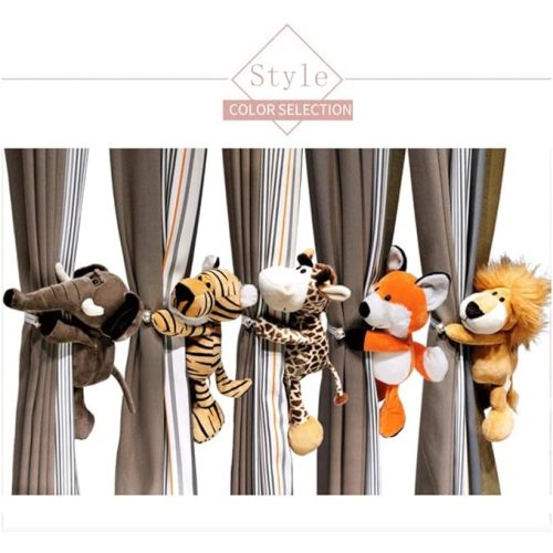 1 Pair Cartoon Curtain Tieback Tiger Window Curtain Hook Curtain Holdbacks Cute Animal Tieback Buckle Hook Fastener for Baby Children Living Room Bedroom Nursery Curtain (Tiger)