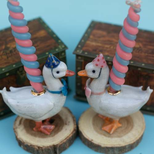 Pink Goose & Blue Goose Set