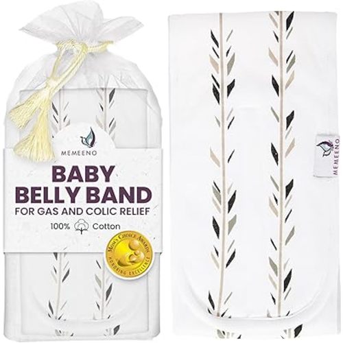 Baby Belly Band for Gas and Colic Baby Relief - Belly Band for Baby Heating Pad for Colic, Baby Gas Relief, Gas Relief for Infants, Baby Heated Tummy Wrap, Colic Relief for Newborns, Feathers