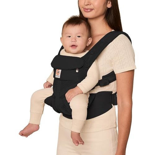 Ergobaby Omni Classic (formerly OMNI 360) All-Position Baby Carrier for Newborn to Toddler with Lumbar Support and Cool Air Mesh, 7-45 Pounds, Onyx Black, One Size