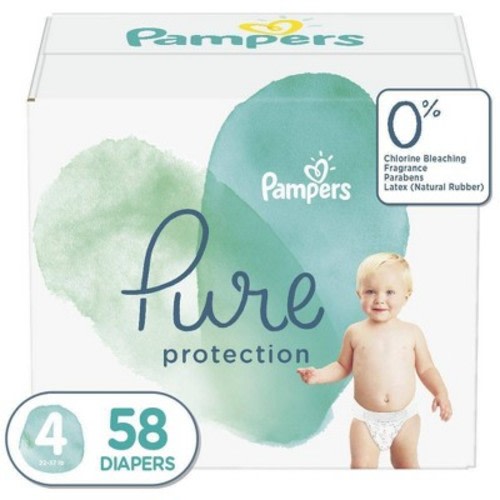 Pampers Pure Protection Diapers Super Pack - (Select Size), Size: Size 4 (58 Count)