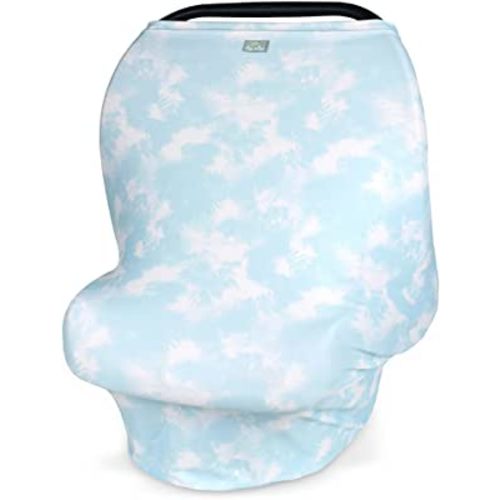 Itzy Ritzy 4-in-1 Nursing Cover, Car Seat Cover, Shopping Cart Cover and Infinity Scarf – Breathable, Multi-Use Mom Boss Breastfeeding Cover, Car Seat Canopy, Cart Cover & Scarf, Blue Cloud